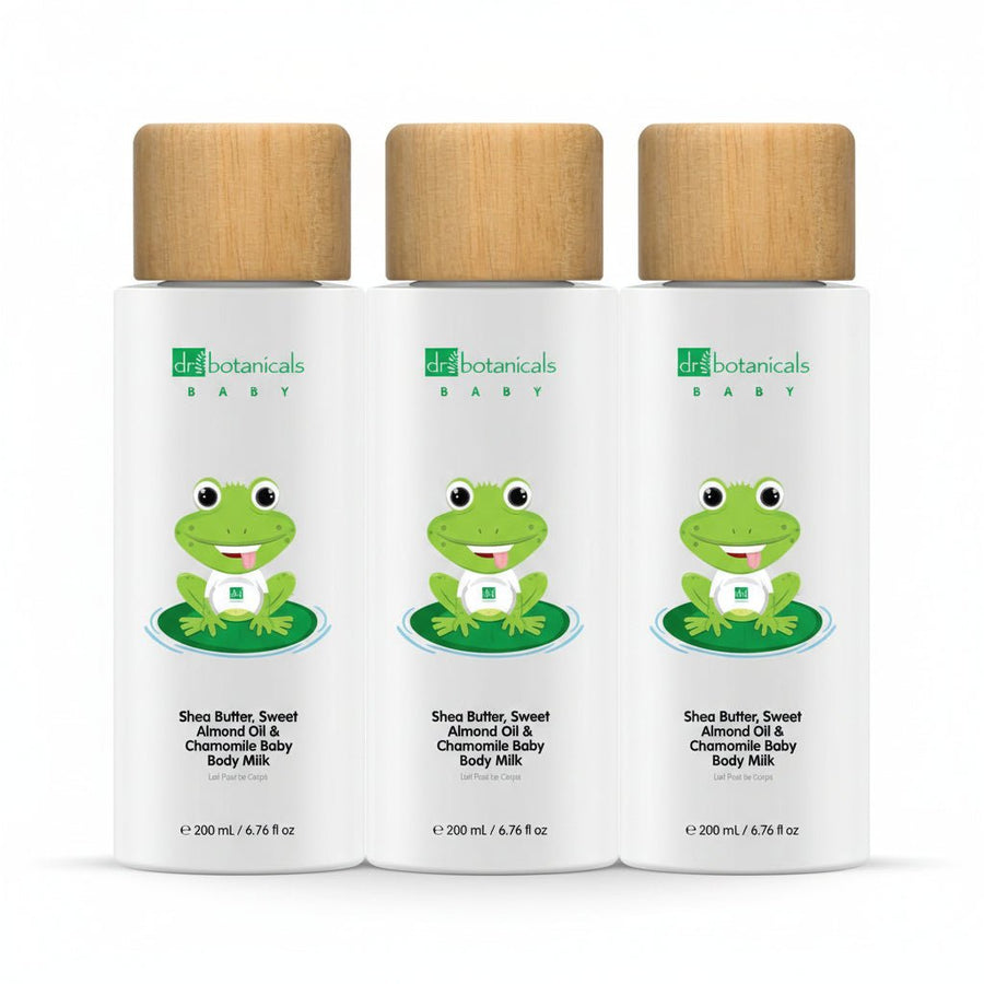 Dr Botanical Sweet Almond Oil & Chamomile Baby Body Milk 200ml x3 - liquidation.store