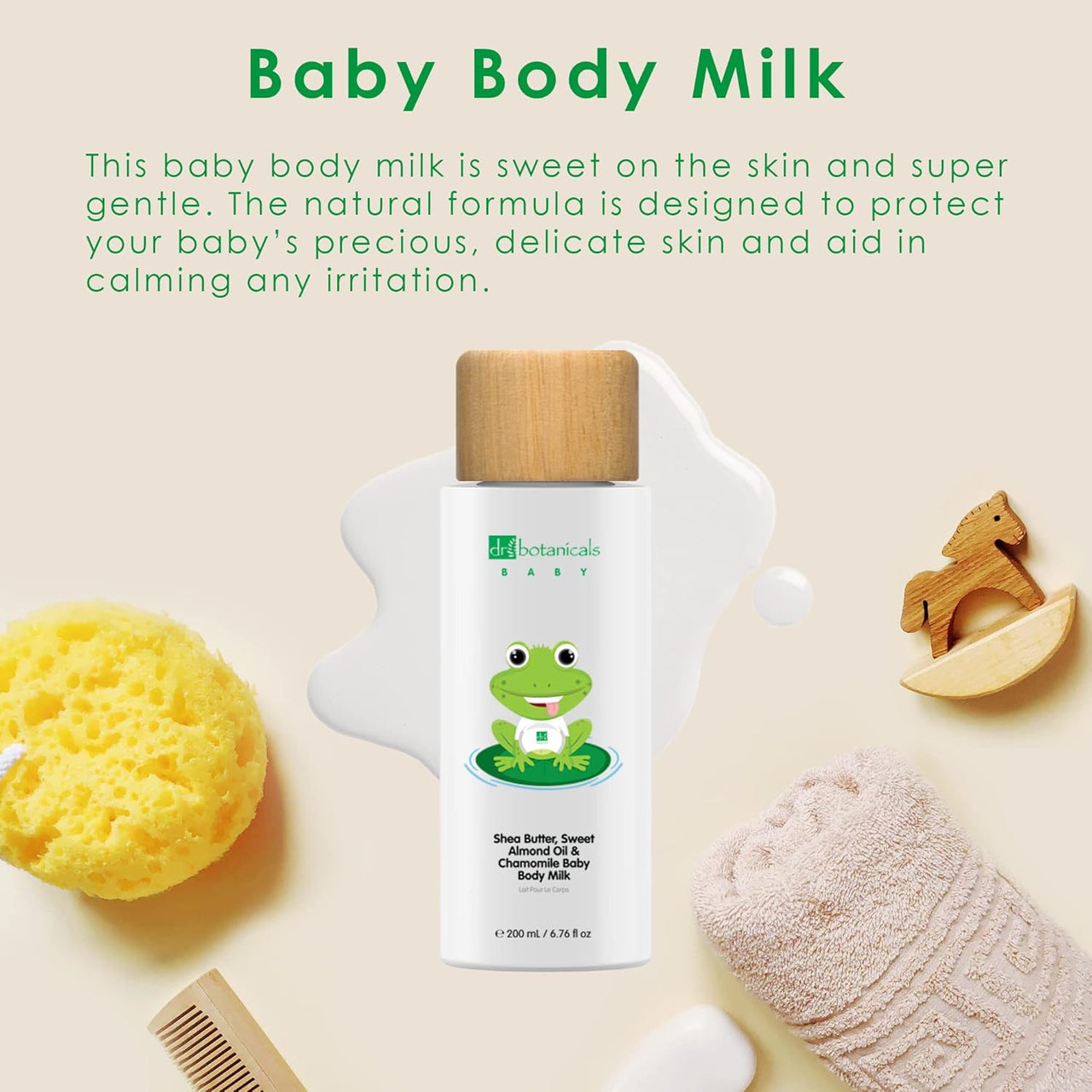 Dr Botanical Sweet Almond Oil & Chamomile Baby Body Milk 200ml x3 - liquidation.store