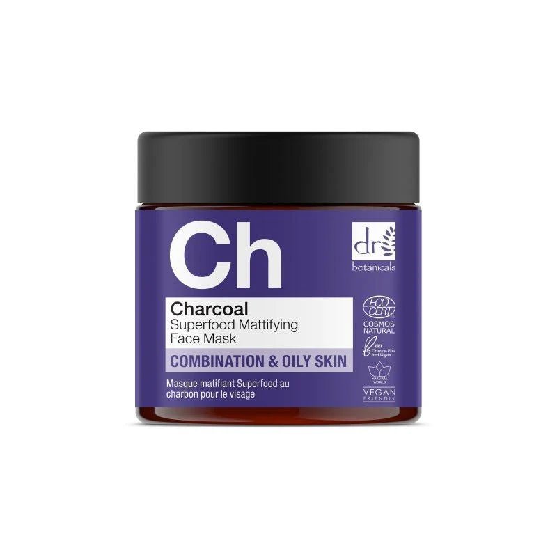 Dr Botanicals Charcoal Superfood Mattifying Face Mask 60ml - liquidation.store