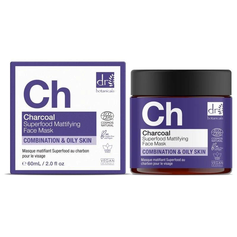 Dr Botanicals Charcoal Superfood Mattifying Face Mask 60ml - liquidation.store