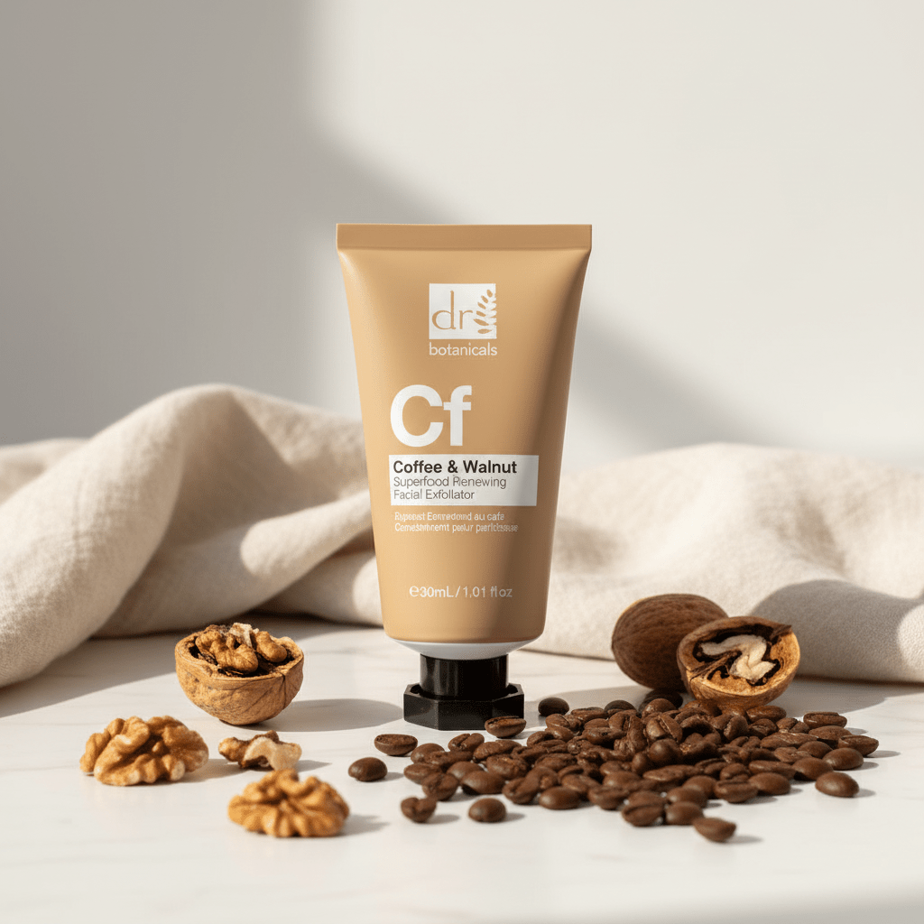 Dr Botanicals Coffee & Walnut Superfood Renewing Facial Exfoliator 30ml - liquidation.store