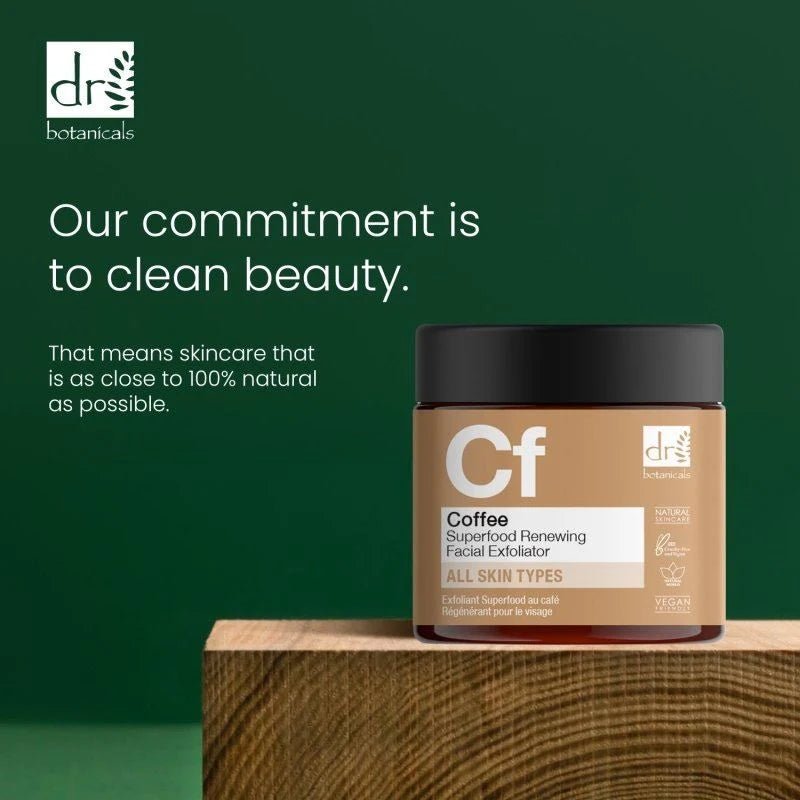 Dr Botanicals Coffee & Walnut Superfood Renewing Facial Exfoliator - 60ml - liquidation.store