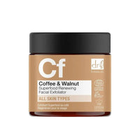 Dr Botanicals Coffee & Walnut Superfood Renewing Facial Exfoliator - 60ml - liquidation.store