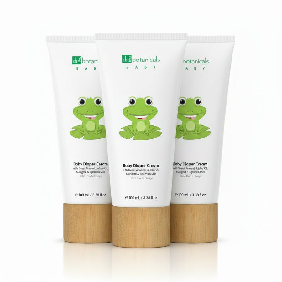 Dr Botanicals Jojoba & Sweet Almond Oil Baby Nappy Diaper Cream 100ml x3 - liquidation.store
