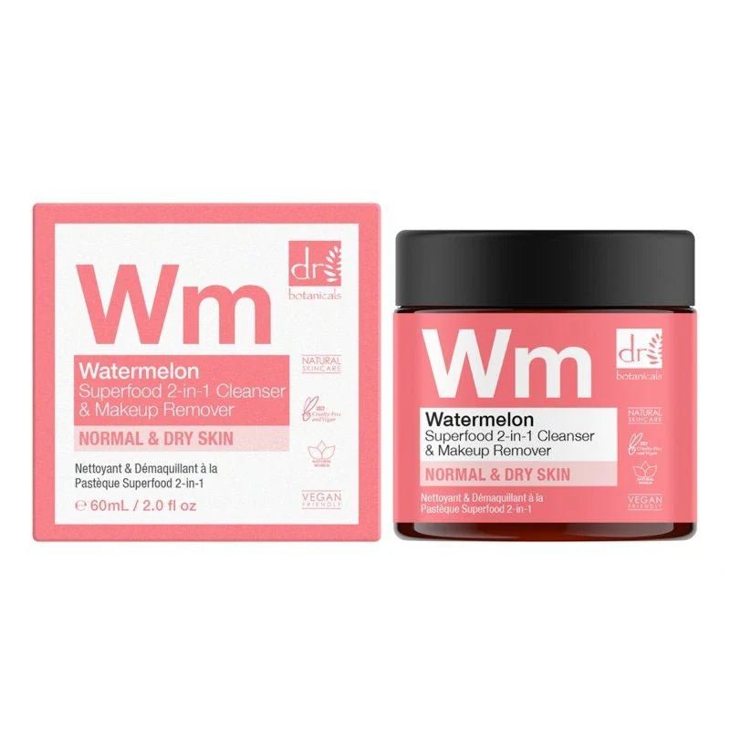 Dr Botanicals Watermelon Superfood 2 - In - 1 Cleanser & Makeup Remover 60ml - liquidation.store