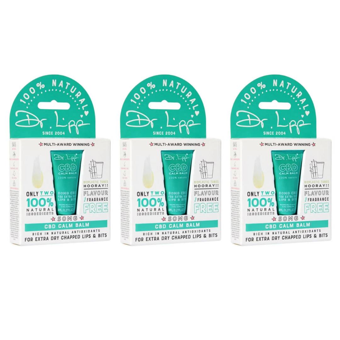 Dr. Lipp CBD Calm Lip Balm 5 - in - ONE Multi - Use Ultra Moisturising - 8ml X 3 - liquidation.store