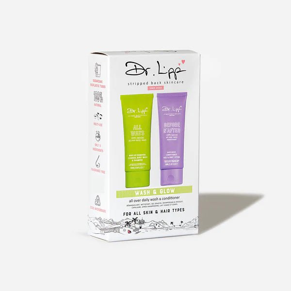 Dr. Lipp Wash & Glow Pack 9 - in - 2 Body, Face & Hair (2x100ml) - liquidation.store