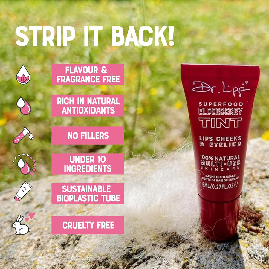 DR.LIPP Superfood Elderberry Tint - 4 - In - ONE (Lip, Cheek & Eye) - liquidation.store