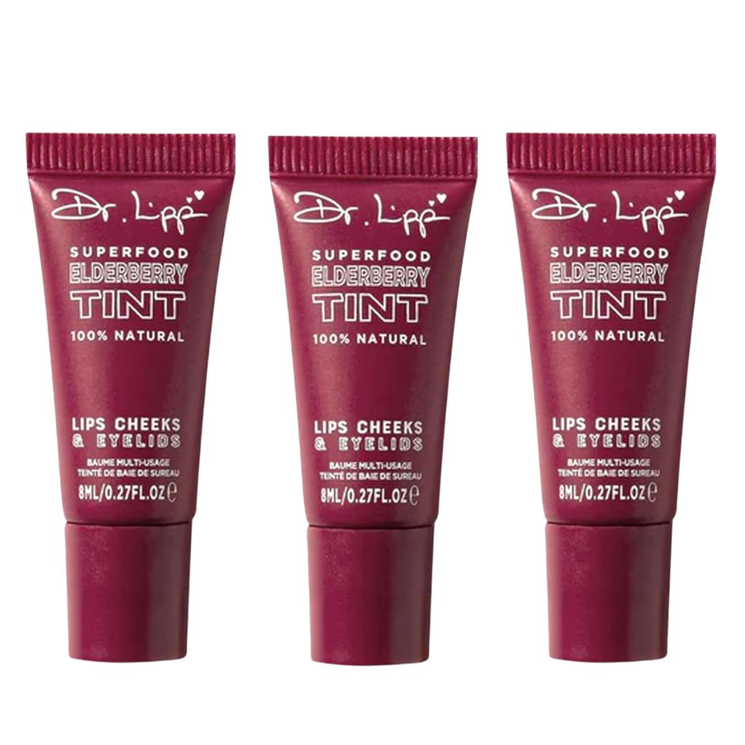 DR.LIPP Superfood Elderberry Tint - 4 - In - ONE (Lip, Cheek & Eye) - 3 Pack - liquidation.store