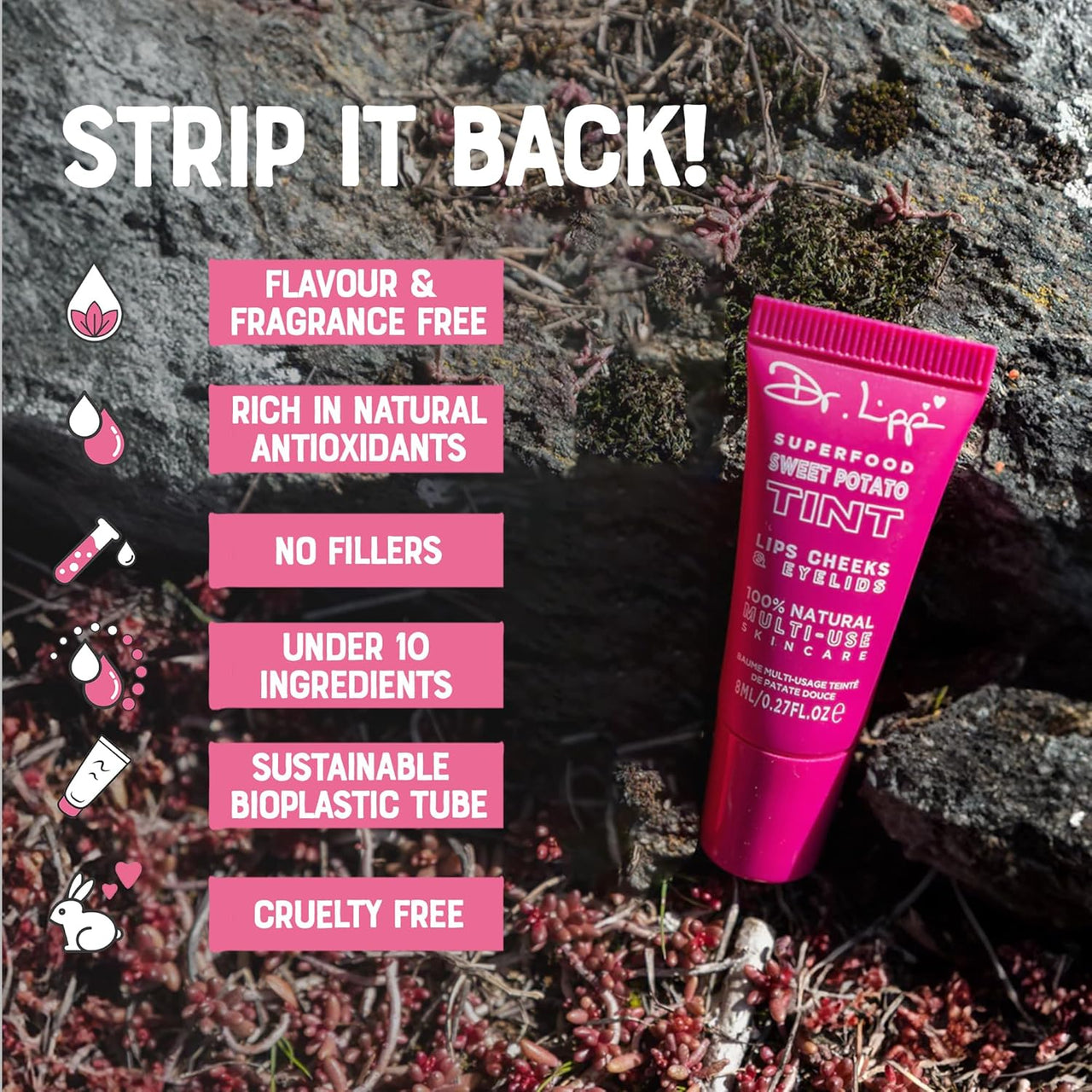 DR.LIPP Superfood Sweet Potato Tint - 4 - In - ONE (Lip, Cheek & Eye) - liquidation.store