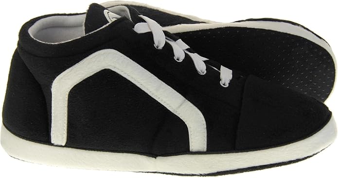 Dunlop Mens High Top Sneaker Black Slippers - XL (UK 11 - 12) - liquidation.store