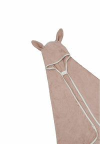 Fabelab Hooded Baby Towel - Bunny (Old Rose)