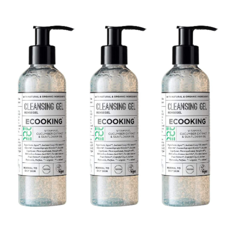 Ecooking Facial Cleansing Gel - 3 X 125ml - liquidation.store