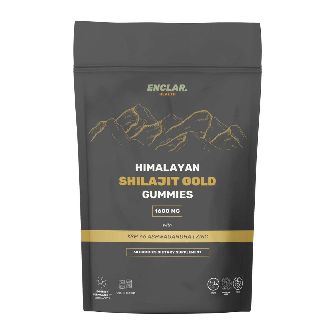 Enclar Health Shilajit, Ashwagandha & Zinc Gummies – 60 gummies - liquidation.store