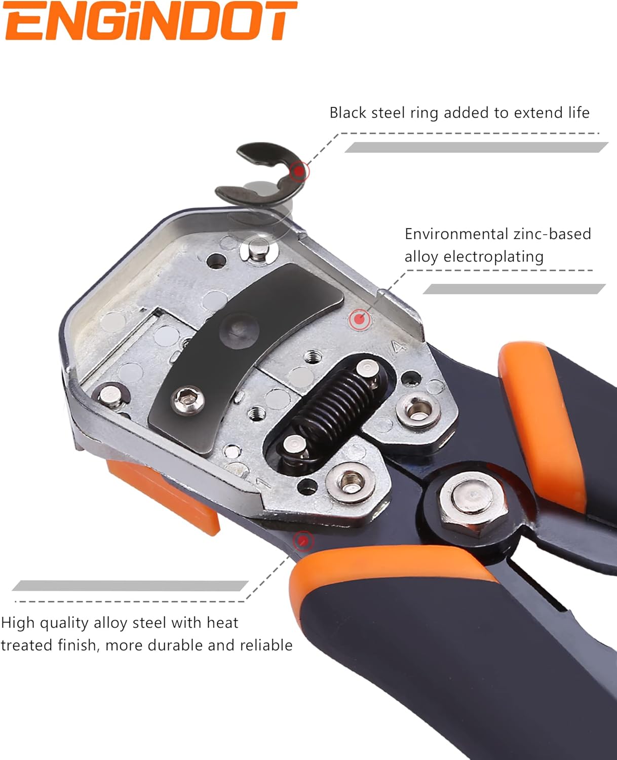 ENGiNDOT 3 - in - 1 Automatic Wire Stripper Plier Tool AWG10 - 24 - liquidation.store