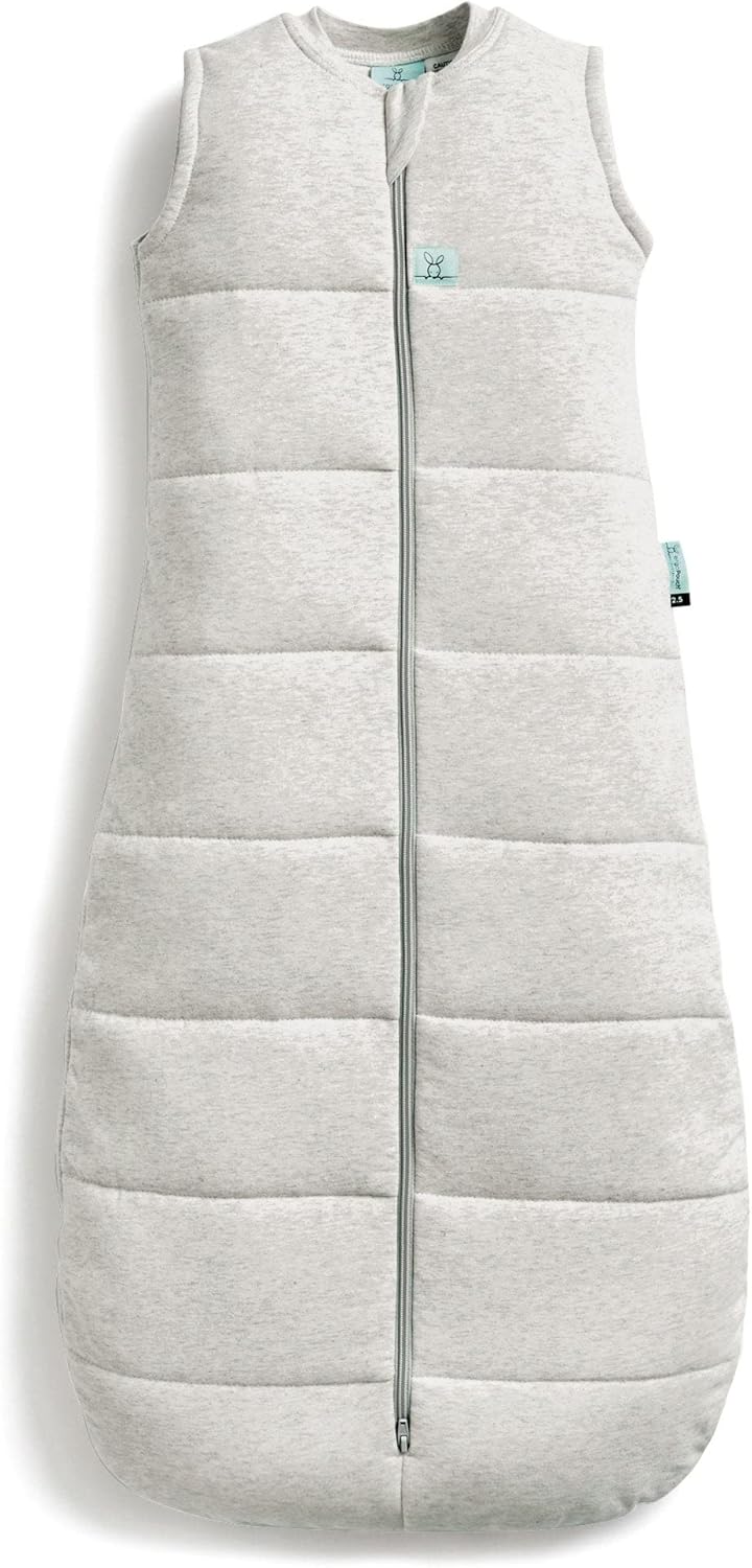 ergoPouch 2.5 Tog Winter Jersey Sleeping Bag - Grey Marle (3 - 12 months) - liquidation.store