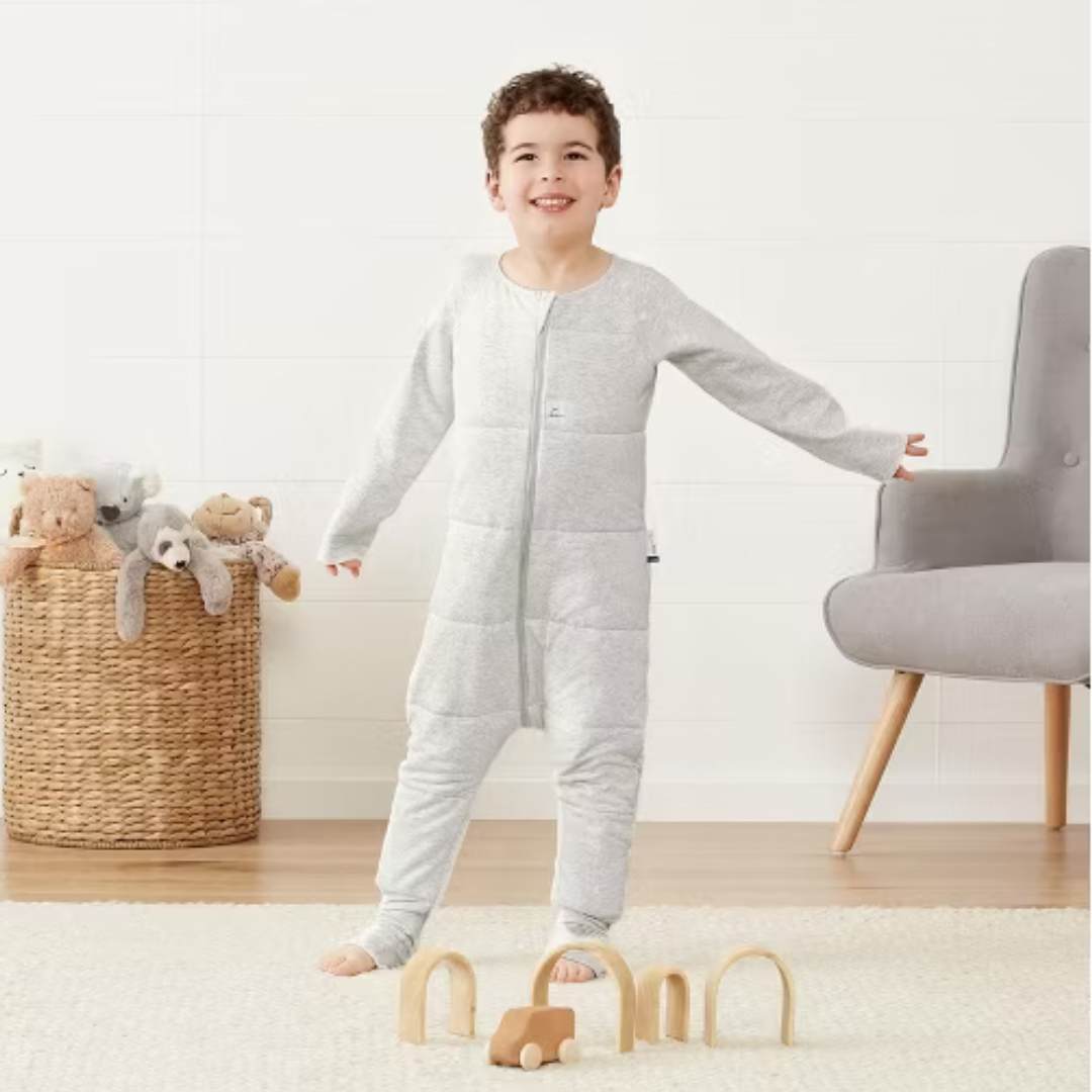 ergoPouch Sleep Onesie - 2.5 TOG Grey Marle (6 - 12M) - liquidation.store