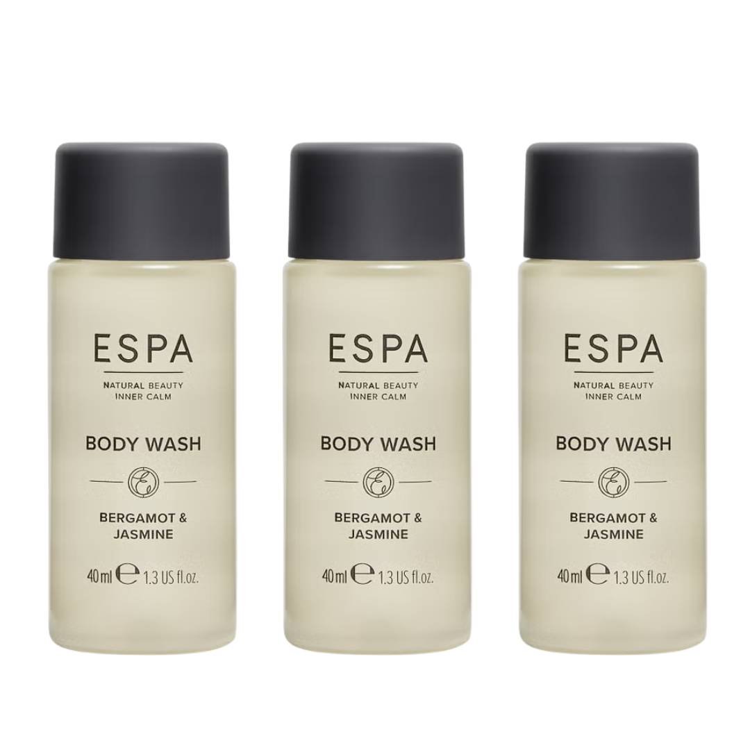 ESPA Bergamot and Jasmine Body Wash - 40ml X 3 - liquidation.store