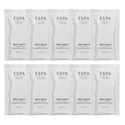 ESPA Bergamot & Jasmine Bath Salts - 10 X 50g - liquidation.store