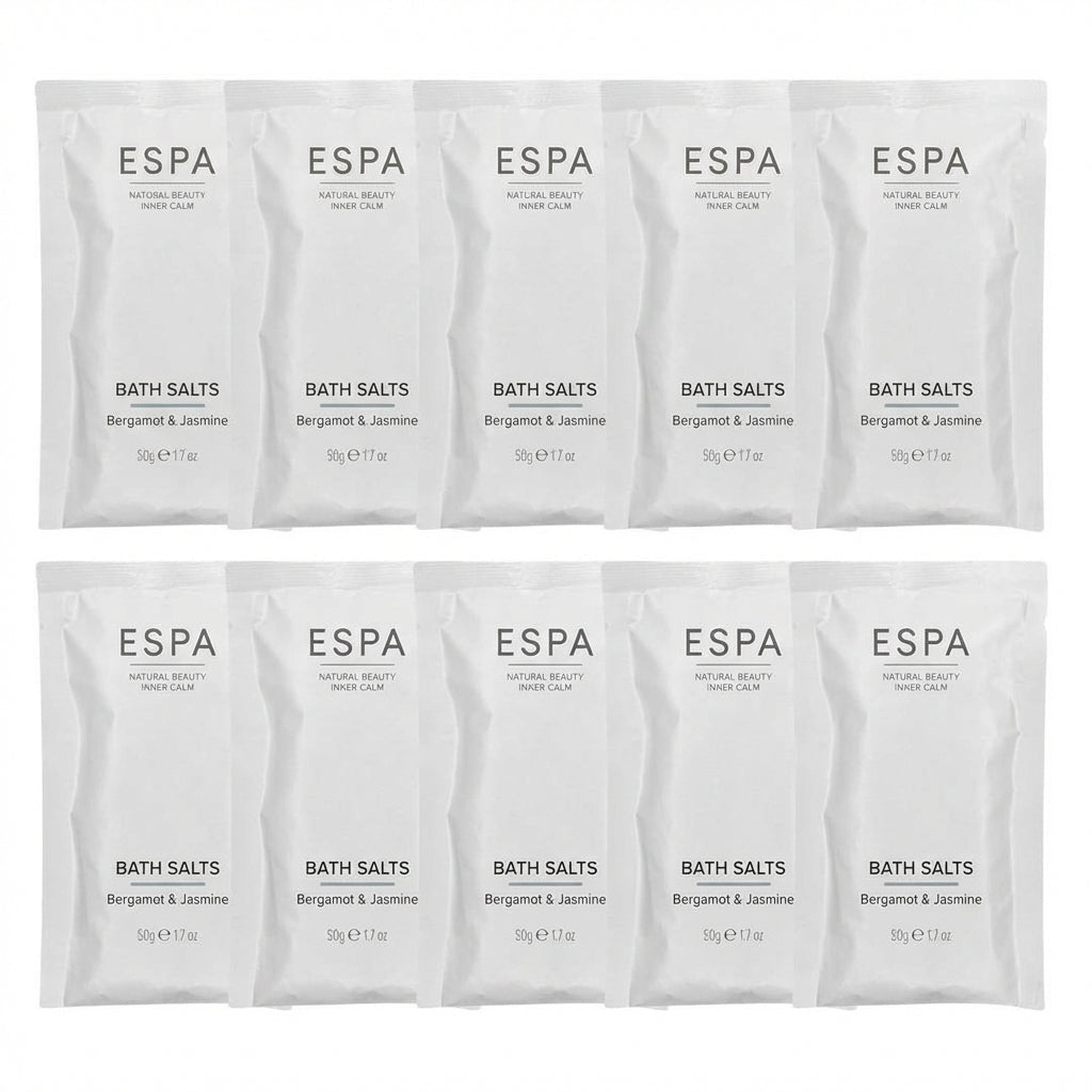 ESPA Bergamot & Jasmine Bath Salts - 10 X 50g - liquidation.store