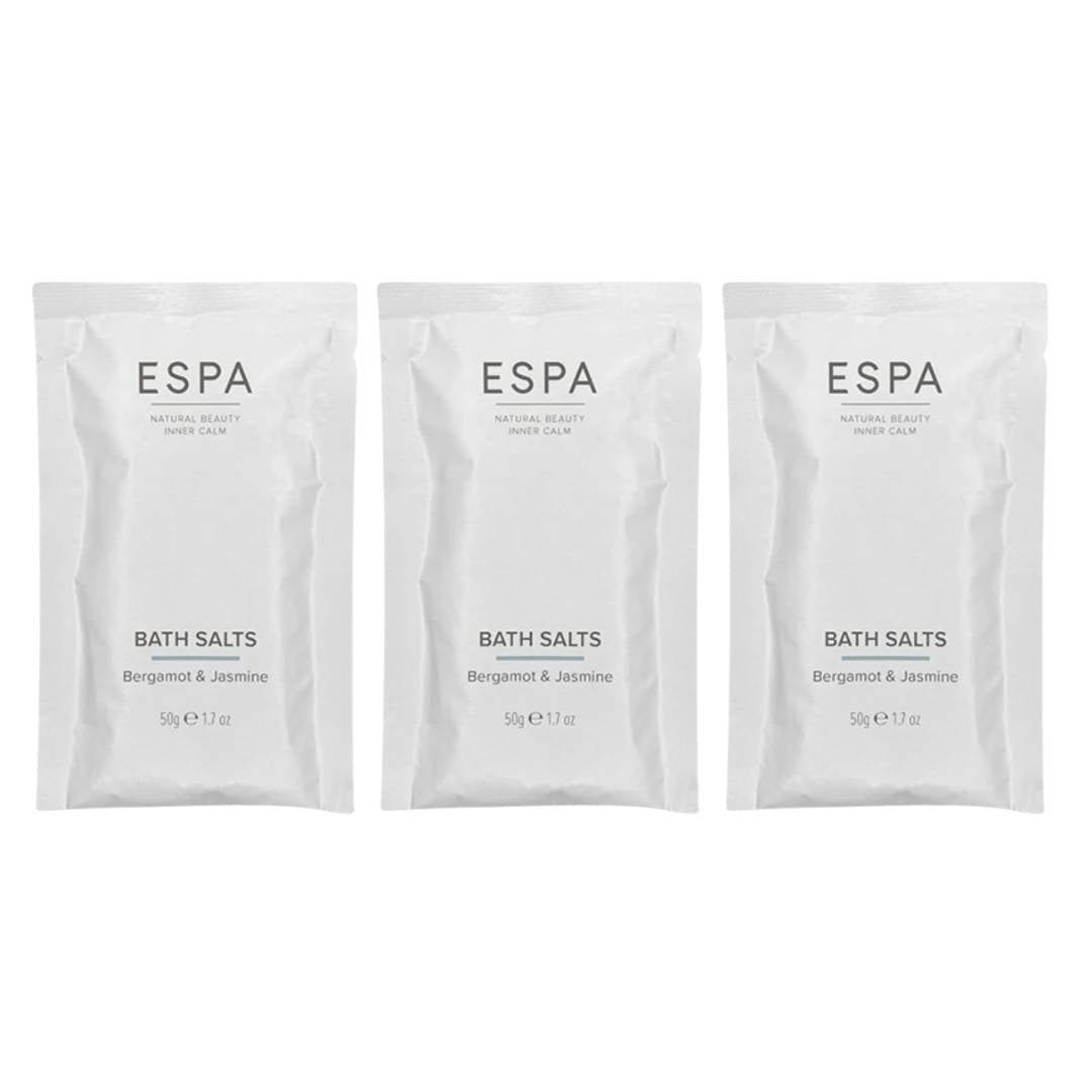 ESPA Bergamot & Jasmine Bath Salts - 3 X 50g - liquidation.store
