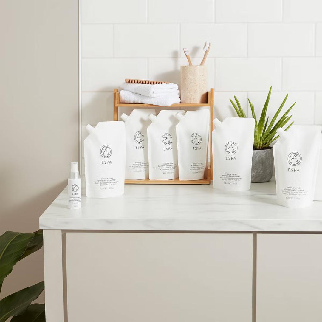 ESPA Ginger & Thyme No Rinse Hand Cleanser - 400ml - liquidation.store