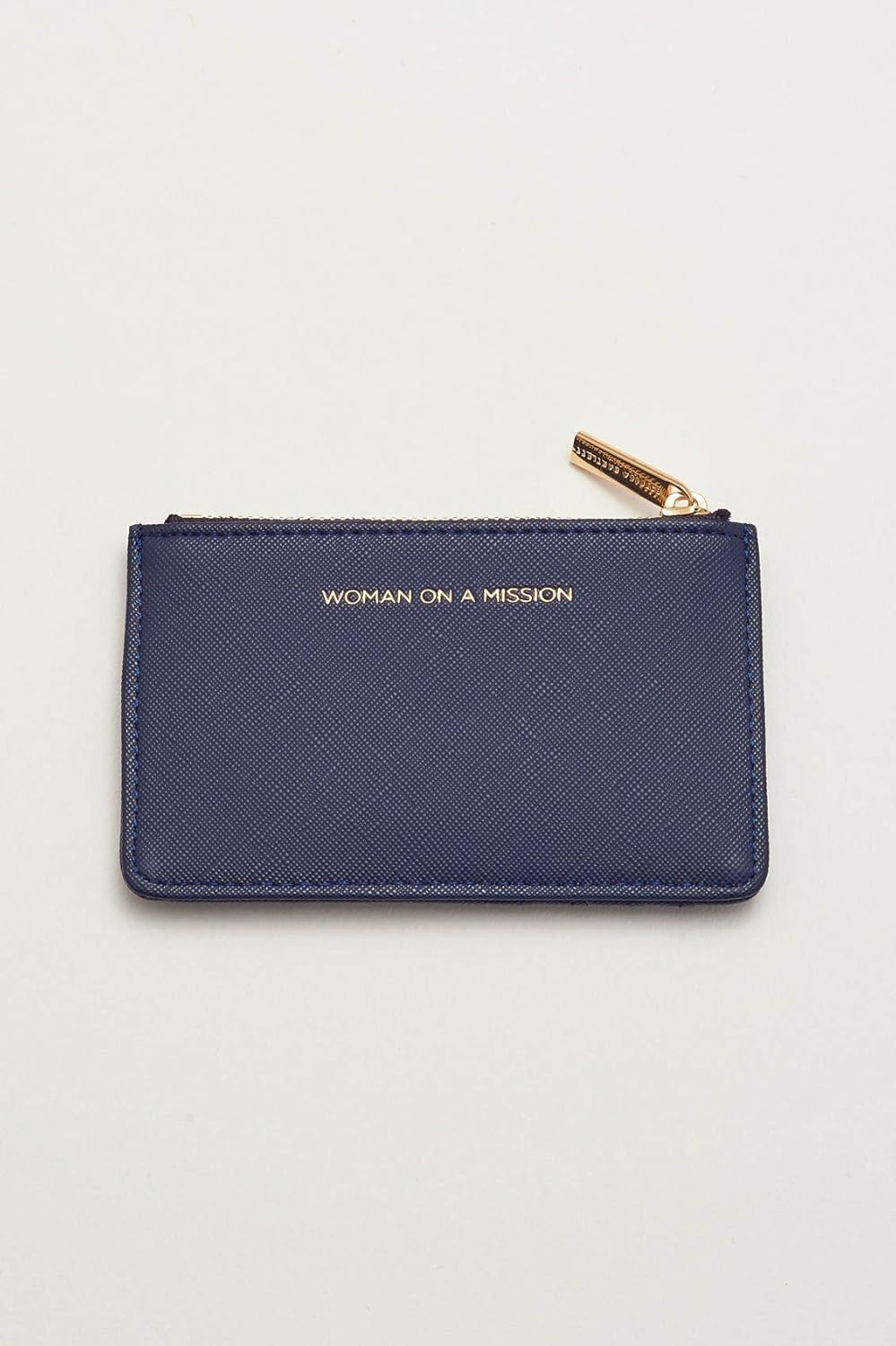 Estella Bartlett Woman on a Mission Vegan Leather Card Purse (Navy) - liquidation.store