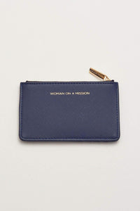 Thumbnail for Estella Bartlett Woman on a Mission Vegan Leather Card Purse (Navy) - liquidation.store