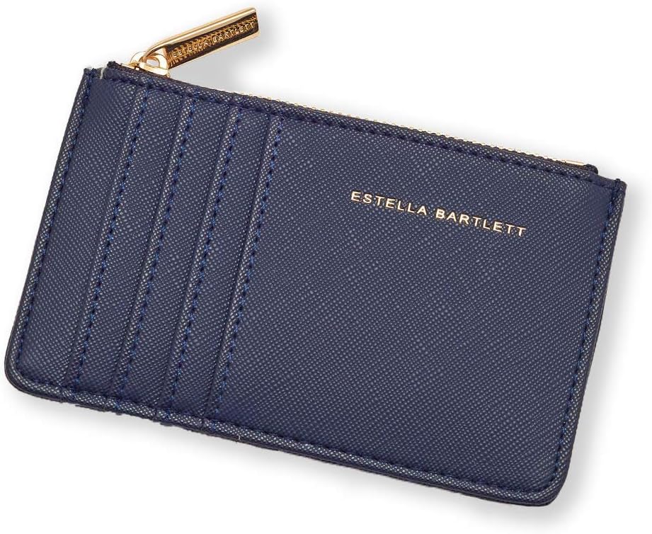 Estella Bartlett Woman on a Mission Vegan Leather Card Purse (Navy) - liquidation.store