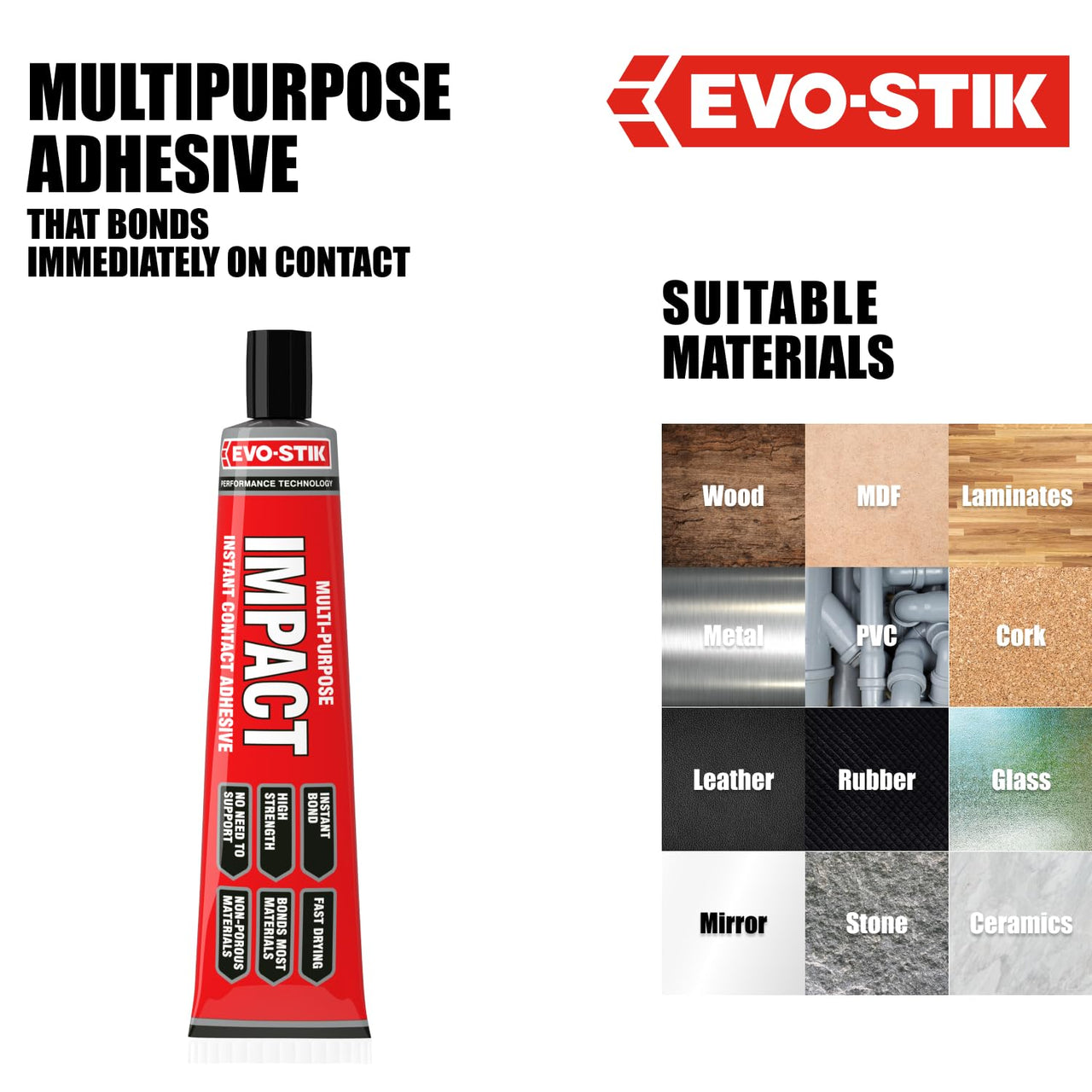 EVO - STIK High - Strength Impact Adhesive - 3 X 65g - liquidation.store