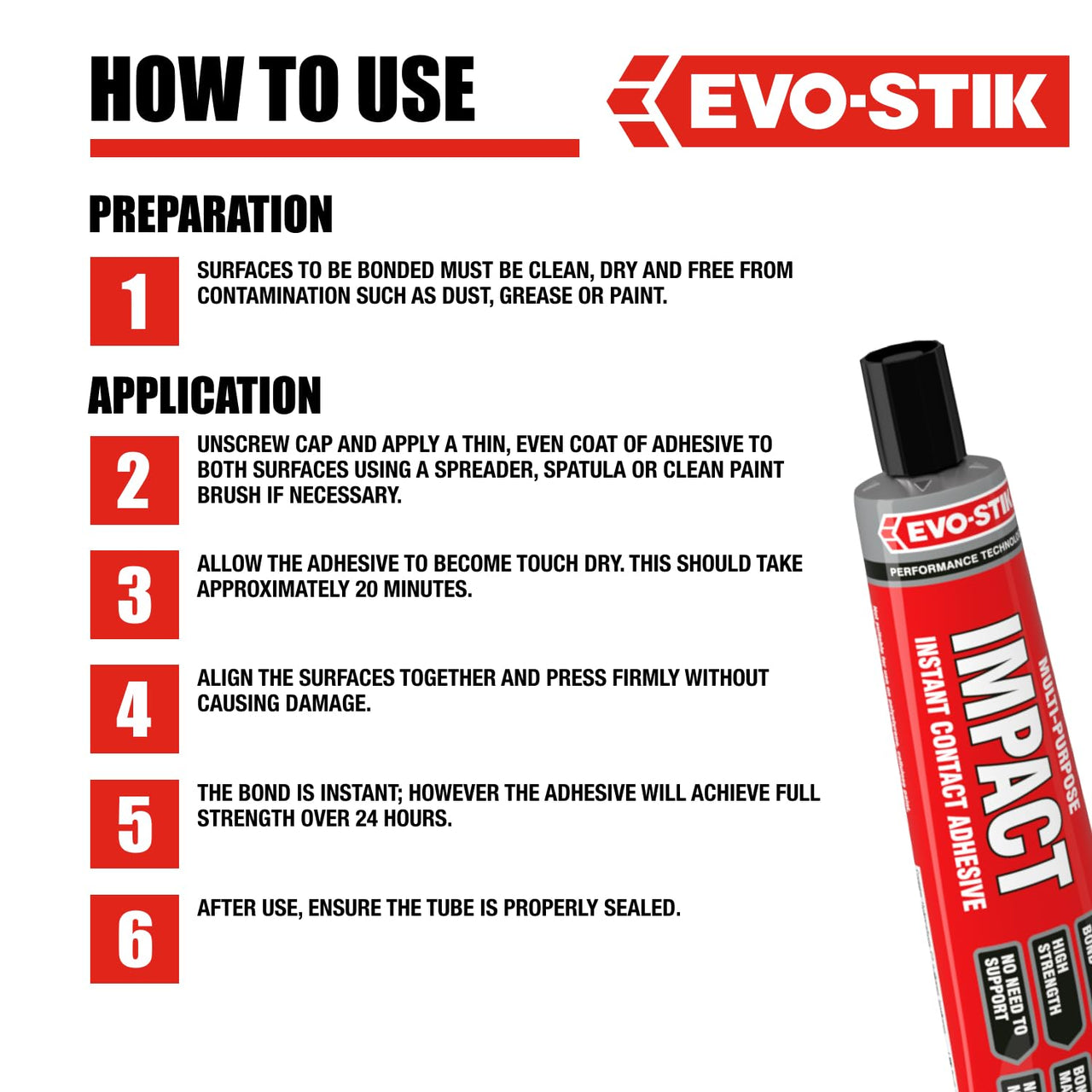 EVO - STIK High - Strength Impact Adhesive - 3 X 65g - liquidation.store