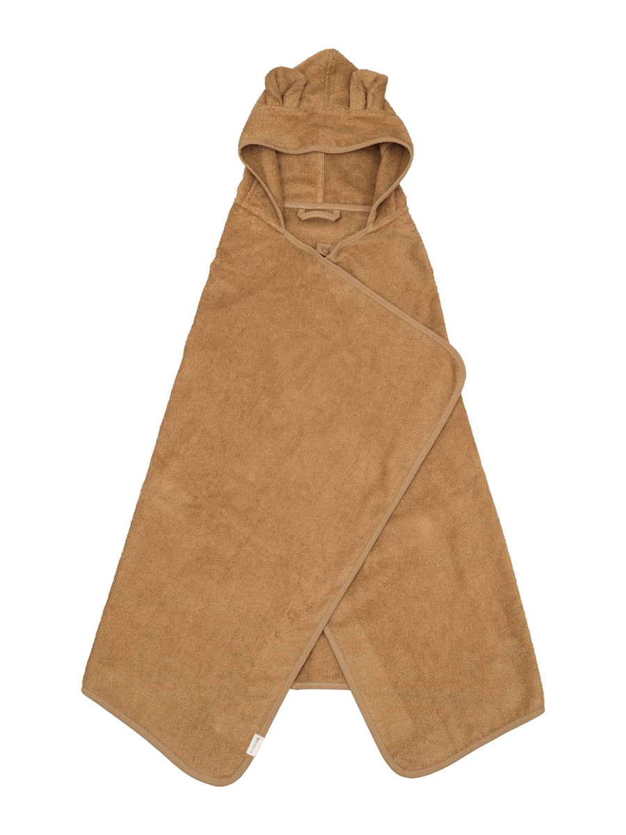 Fabelab Hooded Junior Towel - Bear (Caramel) - liquidation.store