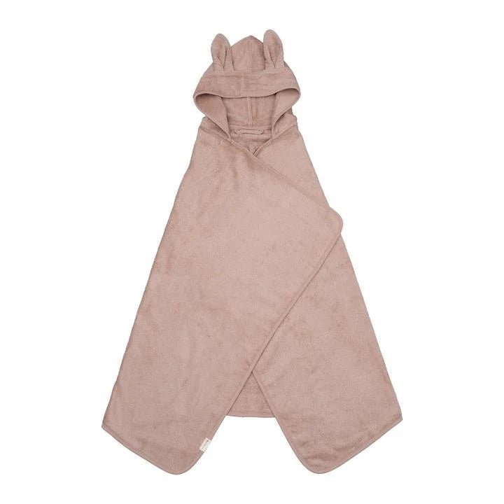 Fabelab Hooded Junior Towel - Bunny (Old Rose) - liquidation.store