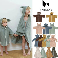 Thumbnail for Fabelab Organic Bamboo Hooded Baby Towel - Bear (Ochre) - liquidation.store