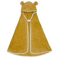 Thumbnail for Fabelab Organic Bamboo Hooded Junior Kids Towel - Bear (Ochre) - liquidation.store