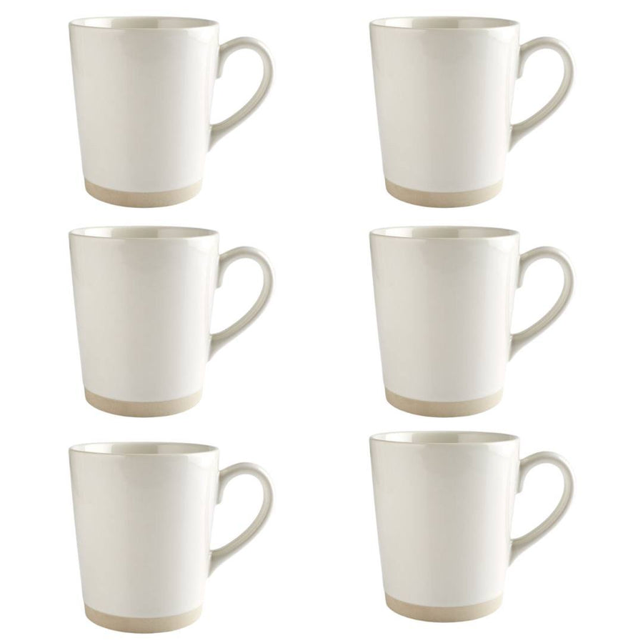 Fairmont & Main 340ml Mugs - Cream (Set of 6) - liquidation.store