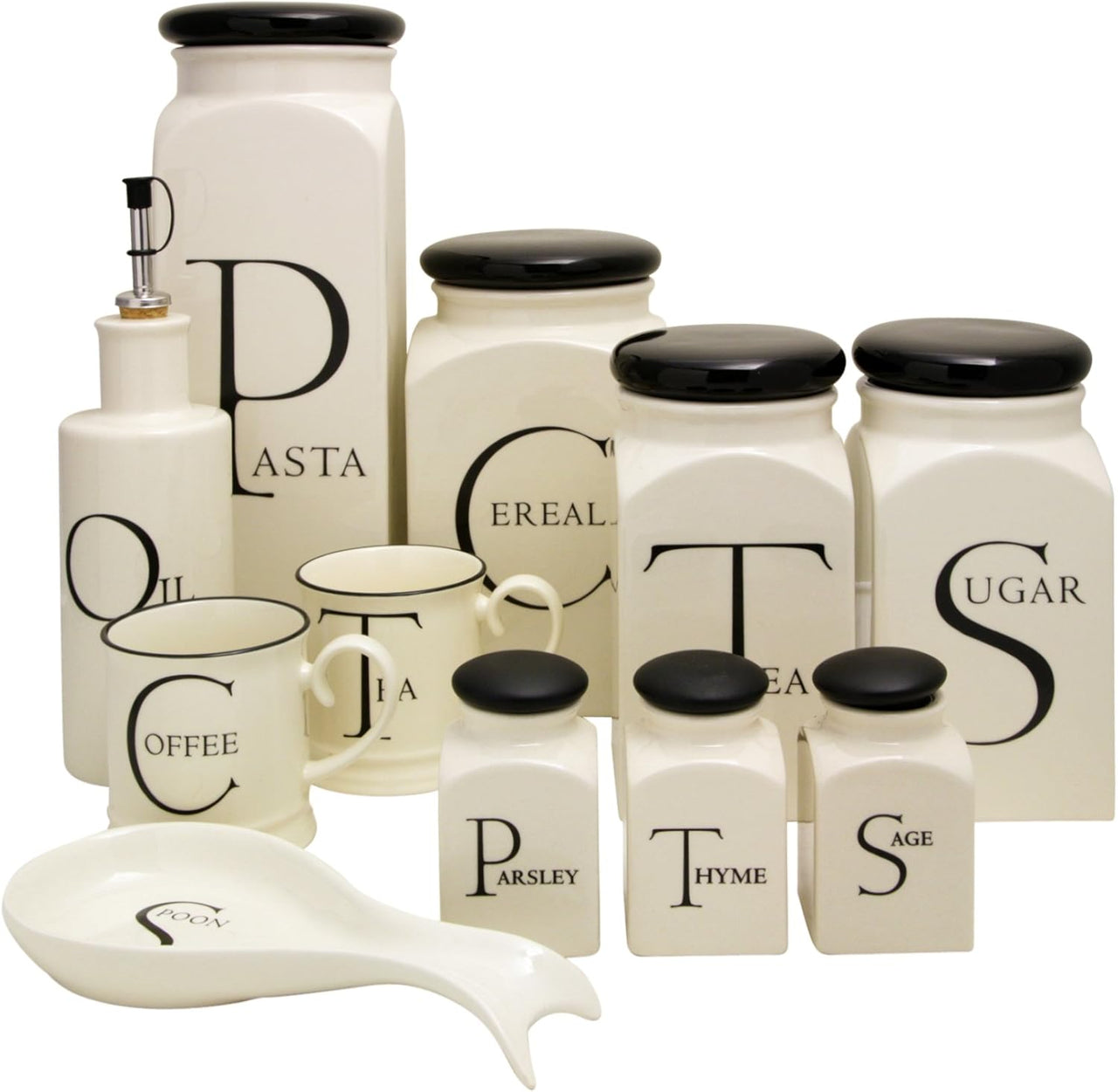 Fairmont & Main Cereal Store Jar - Script (23.5cm) SCR004 - liquidation.store