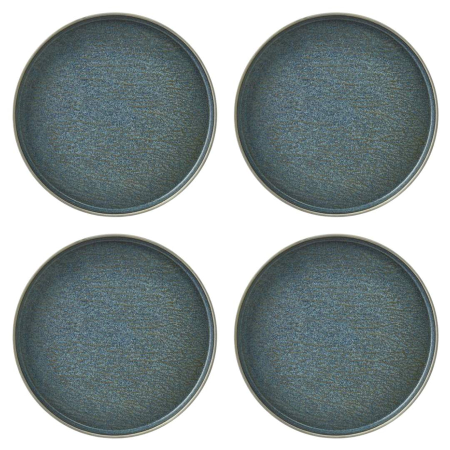 Fairmont & Main Deep Plate 26.2cm - Raw Ocean Blue (Set of 4) RWB02 - liquidation.store