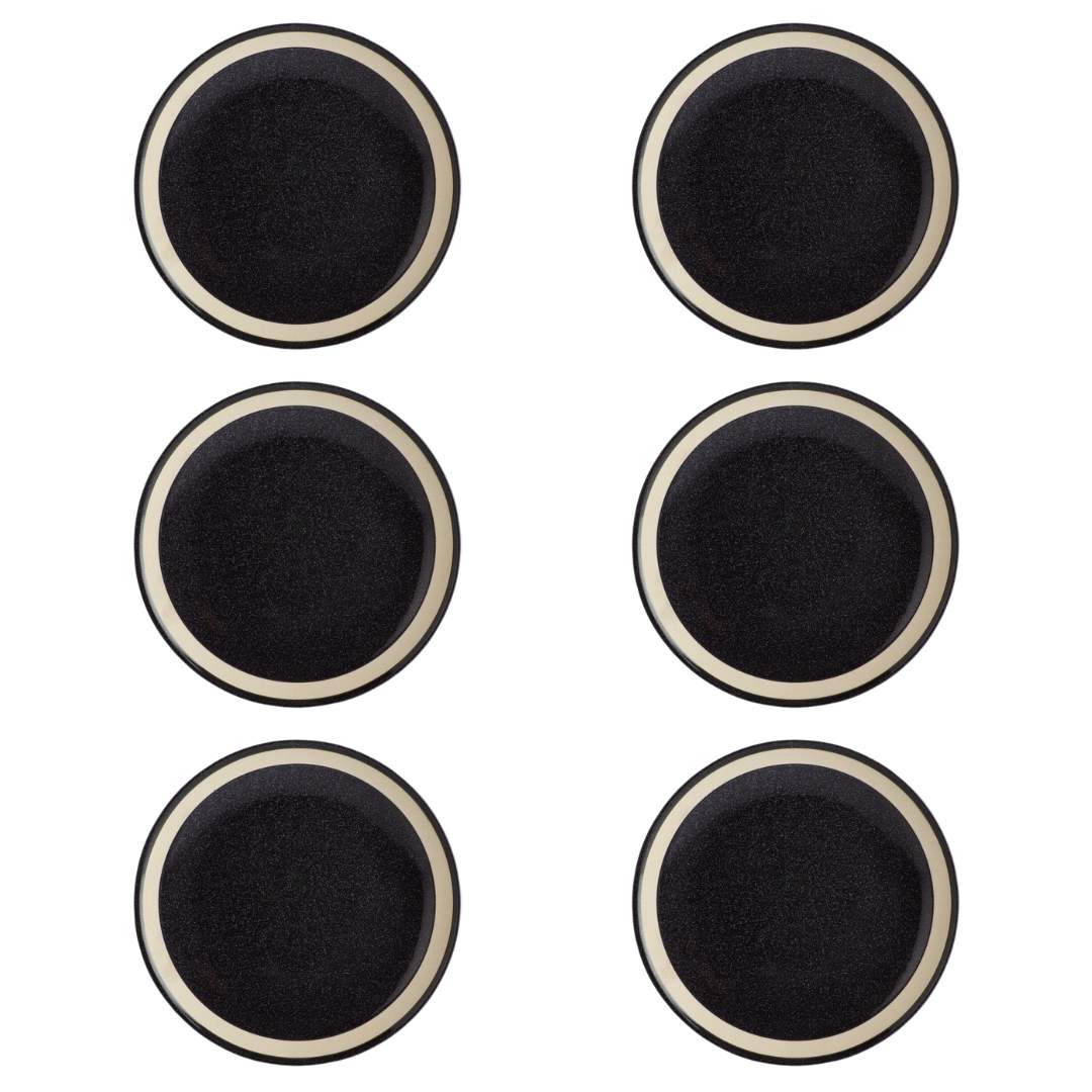 Fairmont & Main Dessert Plates - Dark Grey 20cm (Set of 6) - liquidation.store