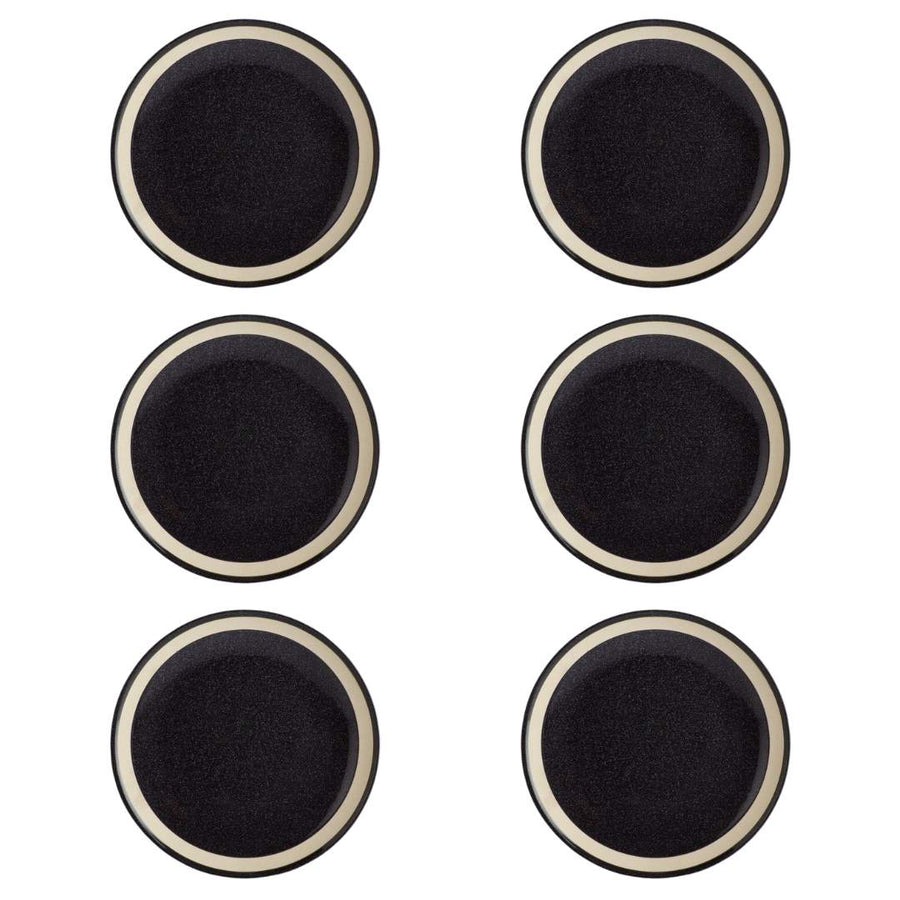 Fairmont & Main Dessert Plates - Dark Grey 20cm (Set of 6) - liquidation.store