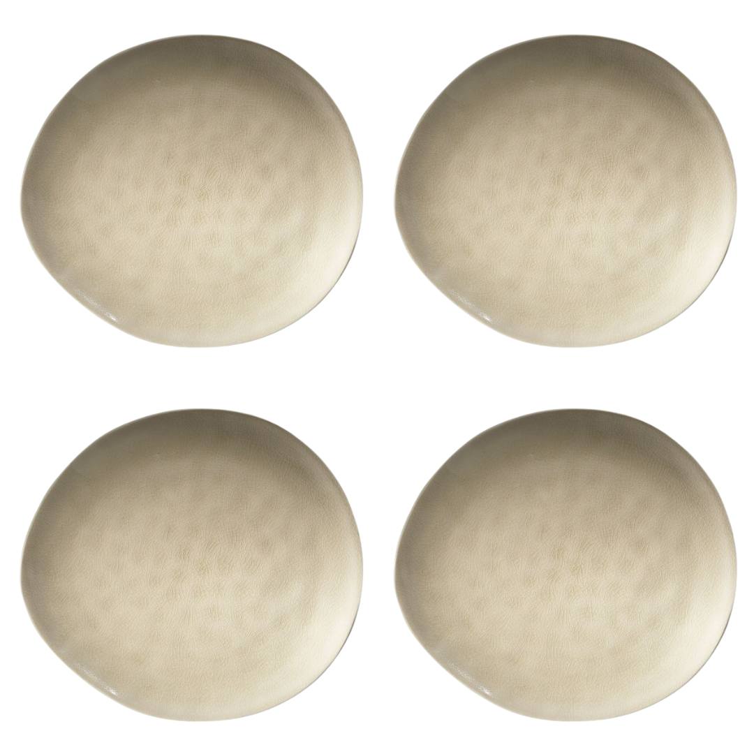 Fairmont & Main Large Dinner Plates - Cream (Set of 4) VEC48 - liquidation.store