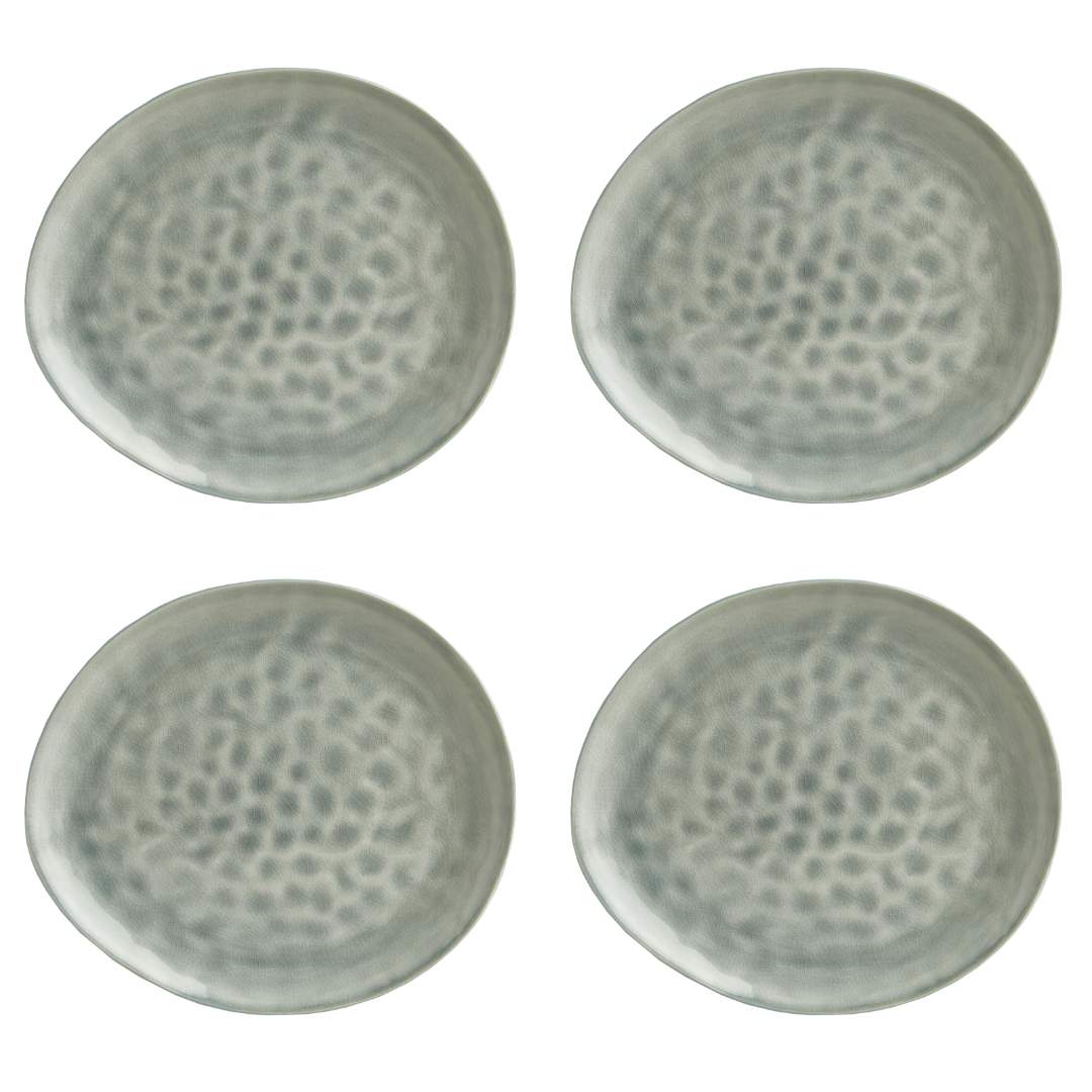 Fairmont & Main Large Plates - Vie Naturelle Soft Grey (Set of 4) - liquidation.store