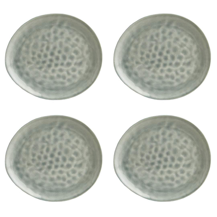 Fairmont & Main Large Plates - Vie Naturelle Soft Grey (Set of 4) - liquidation.store