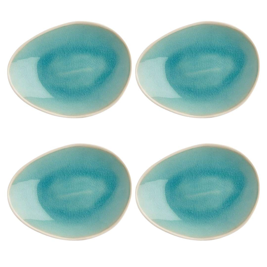 Fairmont & Main Medium Plates - Vie Naturelle Turquoise (Set of 4) VET01 - liquidation.store