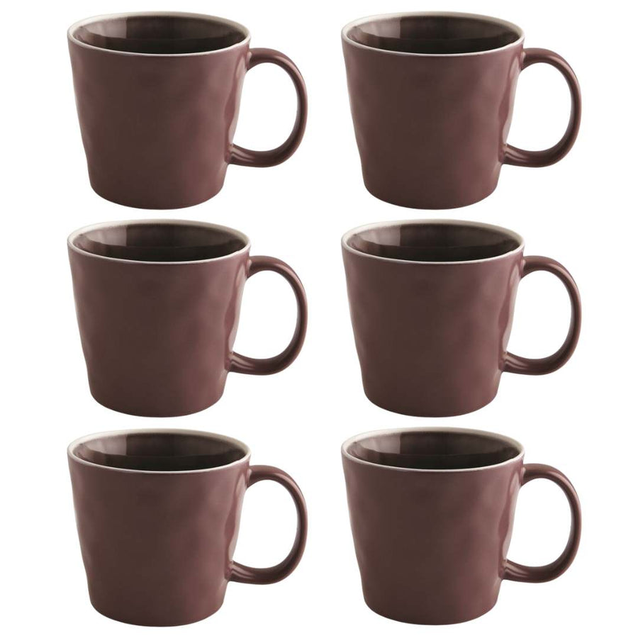 Fairmont & Main Mugs - Vie Naturelle Aubergine (Set of 6) VEA38 - liquidation.store