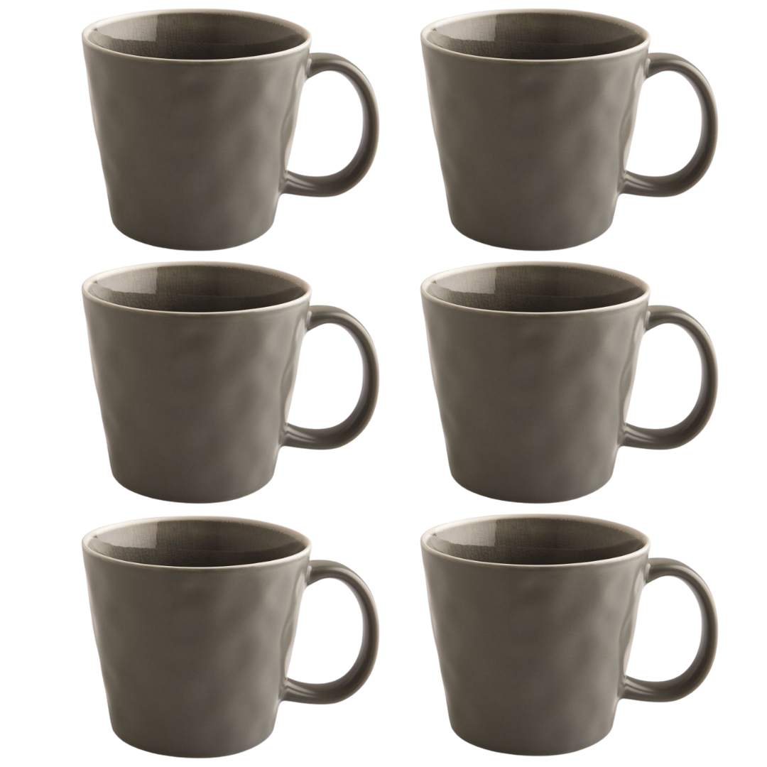 Fairmont & Main Mugs - Vie Naturelle Grey (Set of 6) VEG38 - liquidation.store