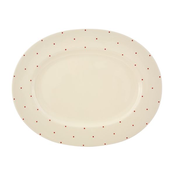 Fairmont & Main Oval Platter - Little Red Dot - liquidation.store