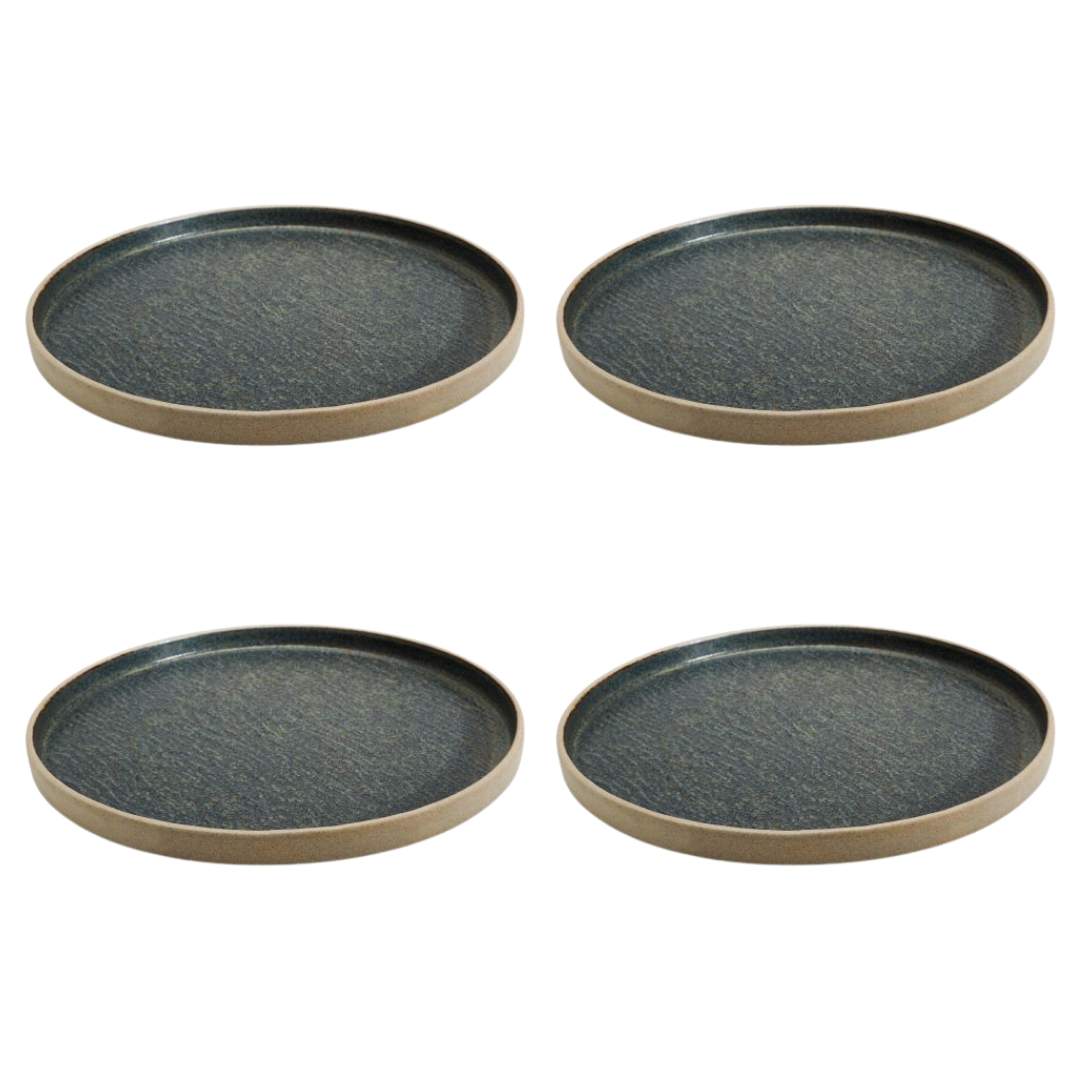 Fairmont & Main Raw Deep Ocean Plates - 20.8cm (Set Of 4) - liquidation.store