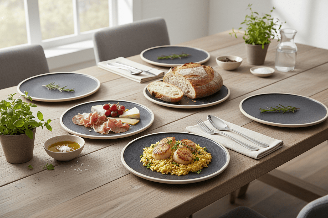 Fairmont & Main Raw Dinner Plate Slate - 28.5cm (Set of 4) - liquidation.store