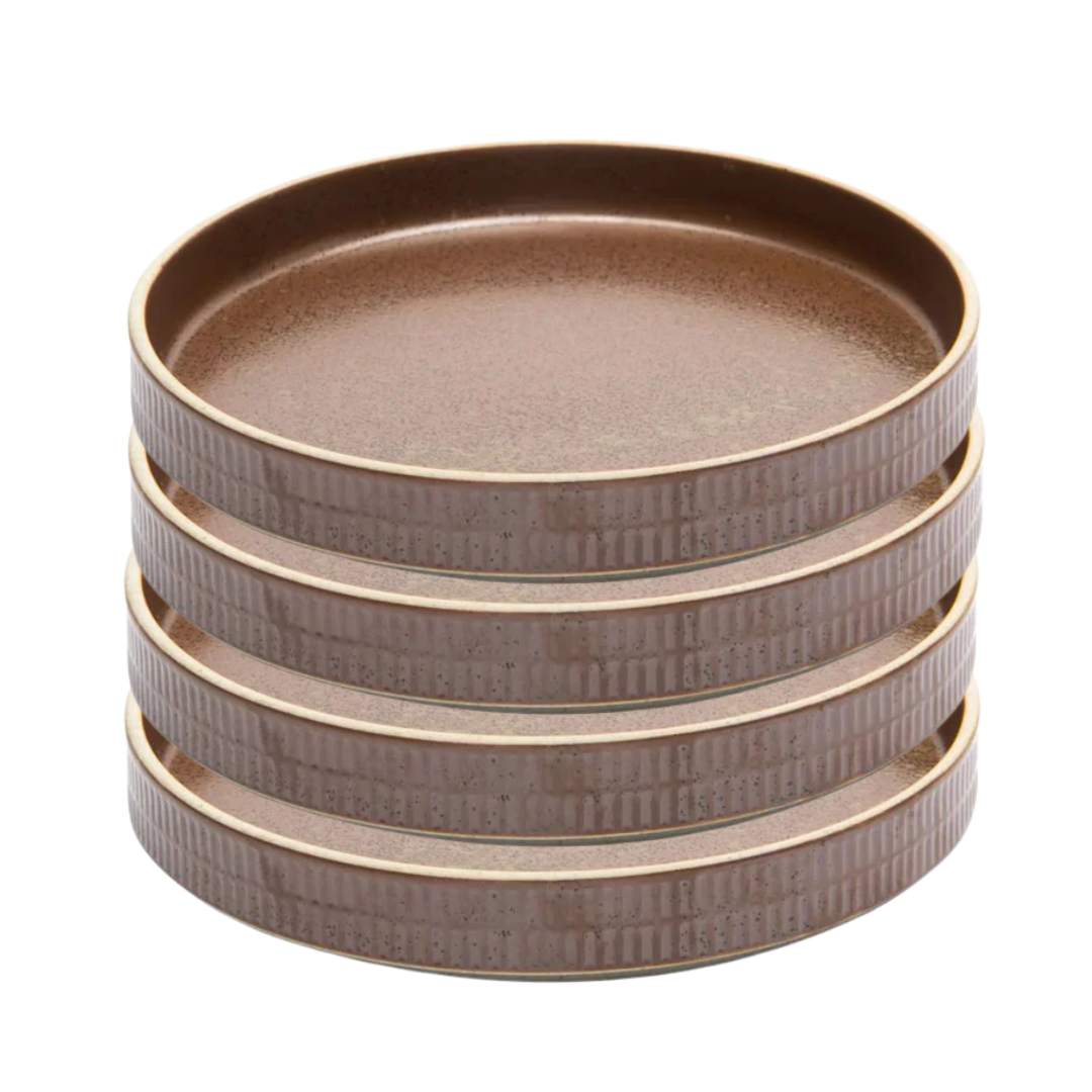 Fairmont & Main Raw Earth Dishes 18.5cm RWE07 - Set of 4 (Mocha) - liquidation.store